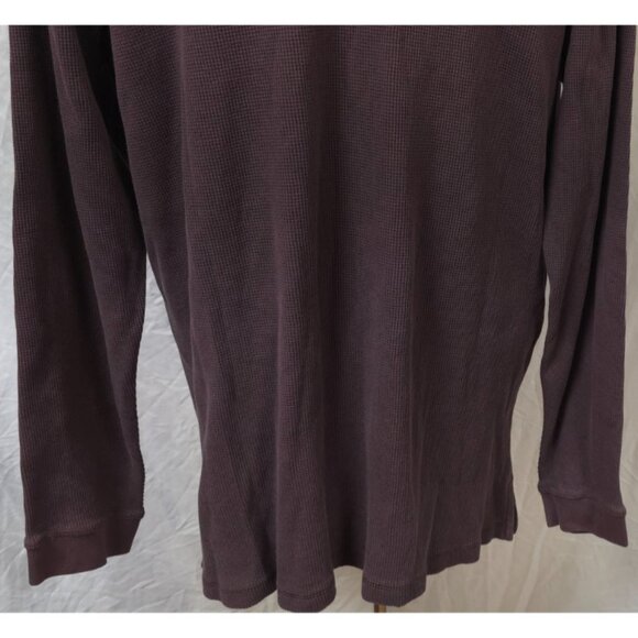 KingSize Mens 3XLT Purple Waffle Thermal Cotton Blend Outdoors Big Henley Shirt - Picture 9 of 11